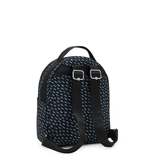 Kipling Kae Printed Rugzak Zwart | BE 1592KO